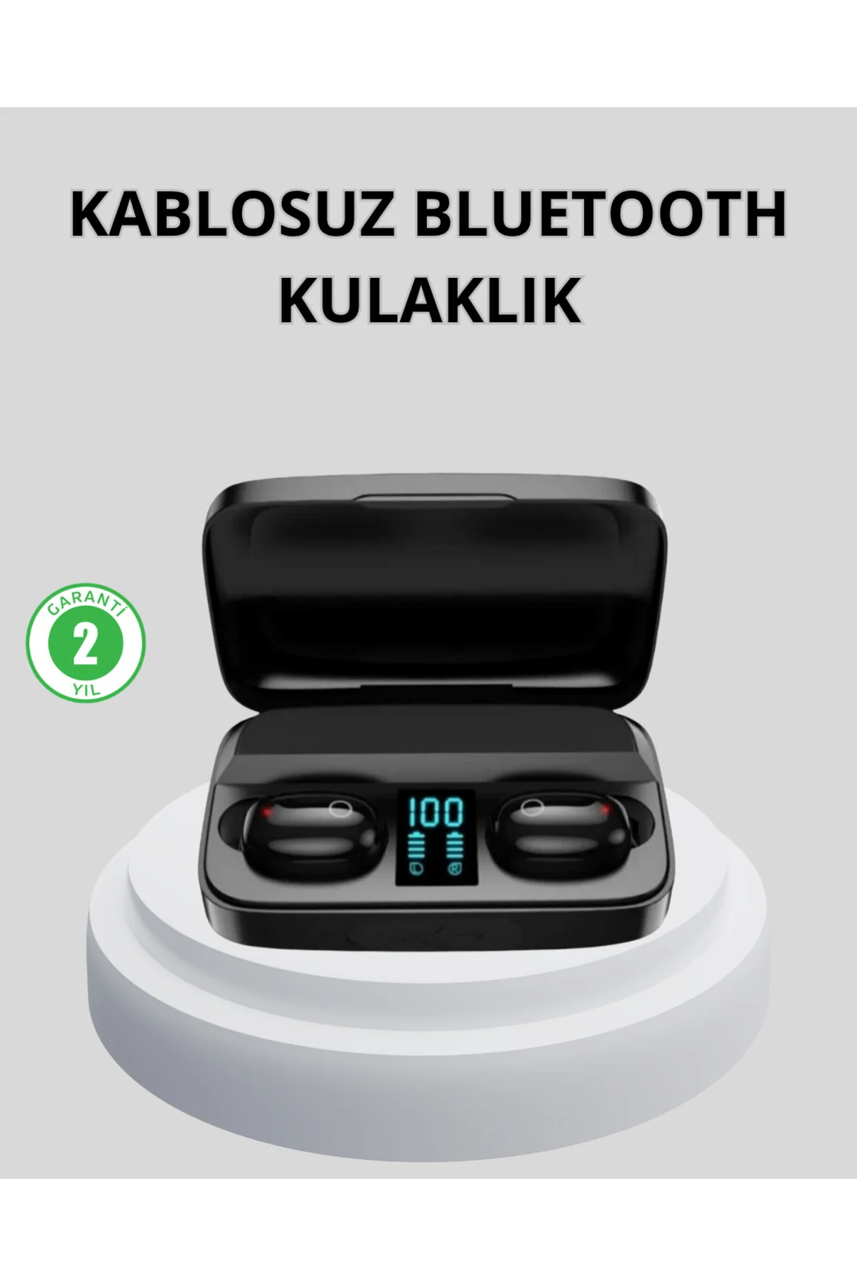 TWS Bluetooth Kulaklık 1800mAh Şarj Kutulu Dijital Ekranlı