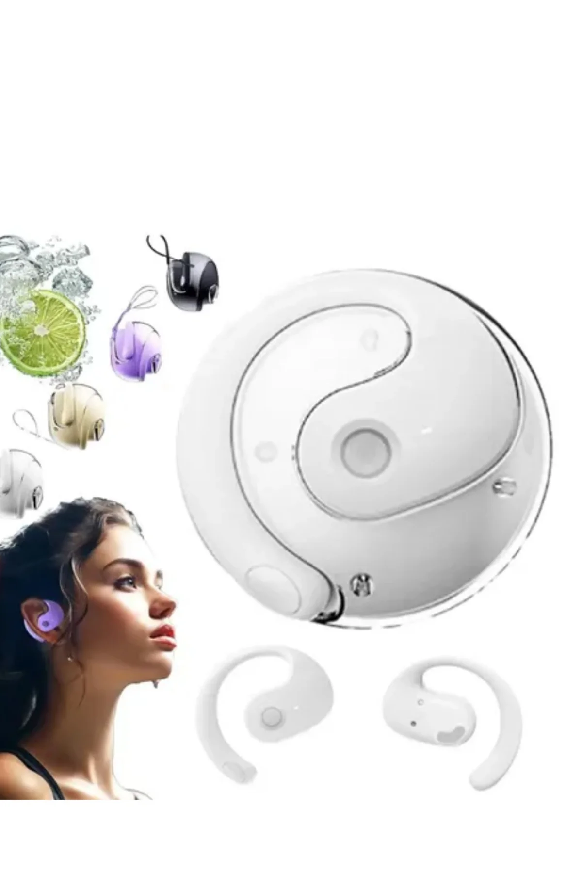 TWS Kablosuz Kulaklık Yüksek Ses Kalitesi ve Ergonomik Kulak Kancalı Tasarım TWS Kablosuz Kulaklık Yüksek Ses Kalitesi ve Ergonomik Kulak Kancalı Tasarım - Görsel 4