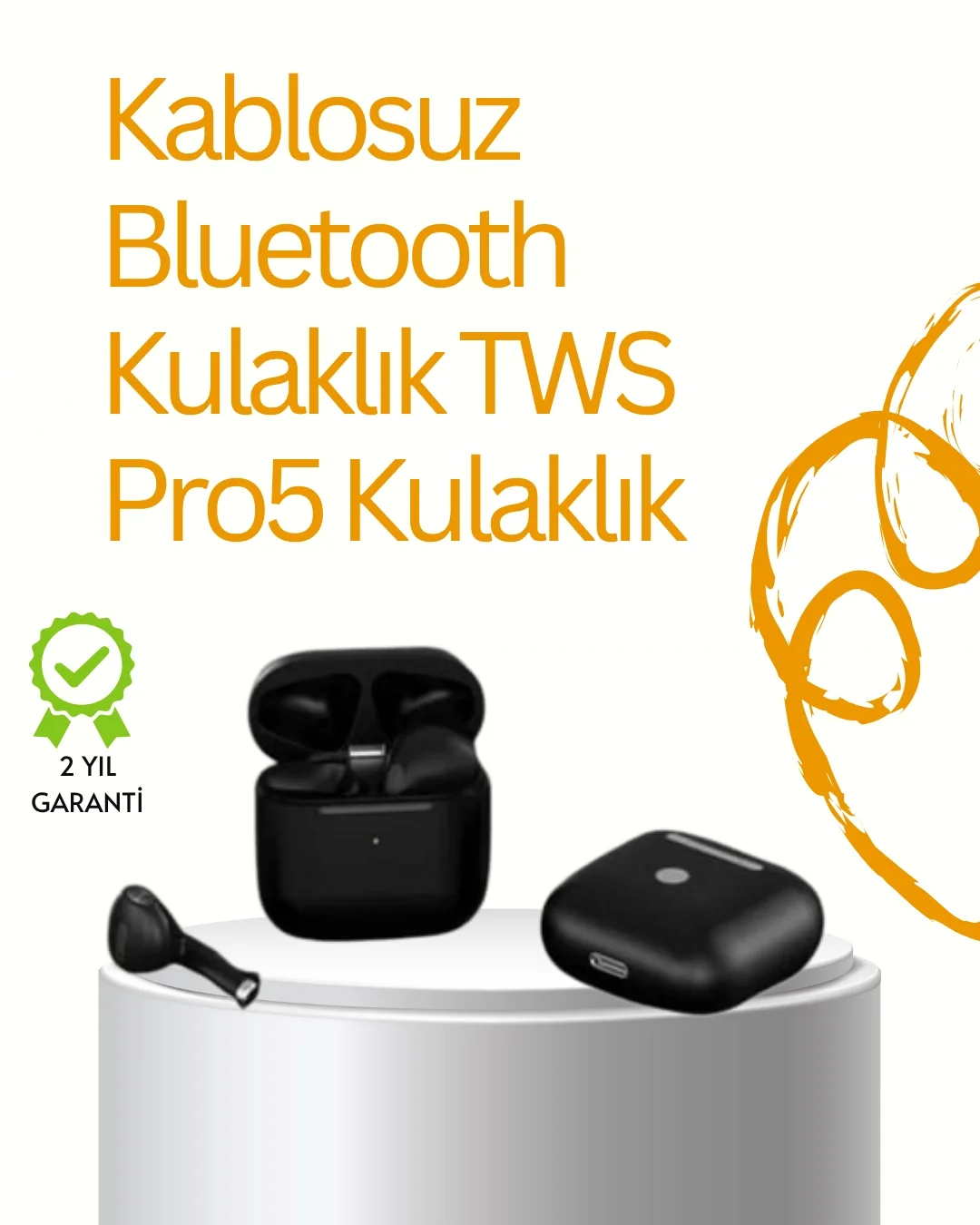 TWS Pro 5 Bluetooth Kulaklık – Gelişmiş Ses Teknolojisi ve Uzun B
