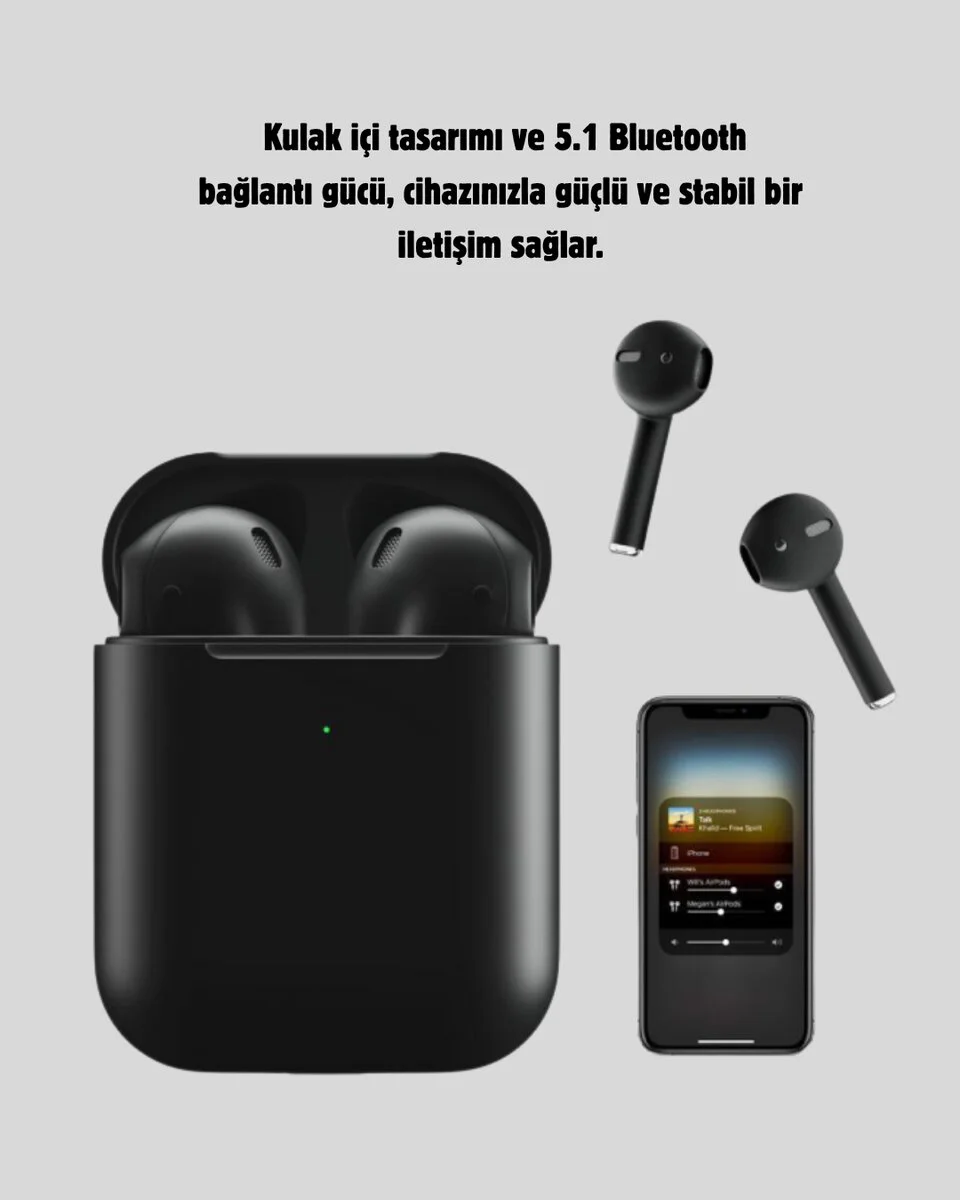 Tws Pro 5 Bluetooth 5.1 Kablosuz Kulaklık – 3D HD Ses Gürültü Engelleme Şarj Kutulu