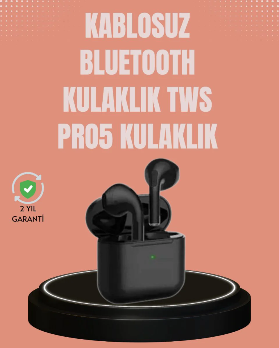TWS Pro 5 Kulaklık: Uzun Süreli Kullanım ve 3D HD Ses Kalitesi