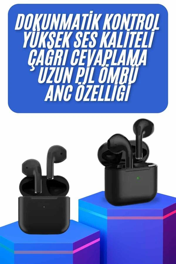 TWS Pro5 Kablosuz Bluetooth Kulaklık ANC Özellikli Dokunmatik Kontrol - Kısa Şarj, Uzun Ömür