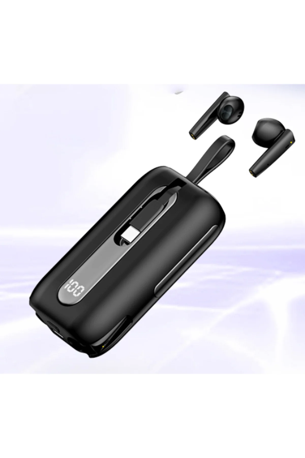 TWS-T21 POWERBANKLI KULAKİÇ İ5200 MAH BATARYALI LİGHTNİNG VE TYPE-C KABLOLU OYUNCU KULAKLIĞI