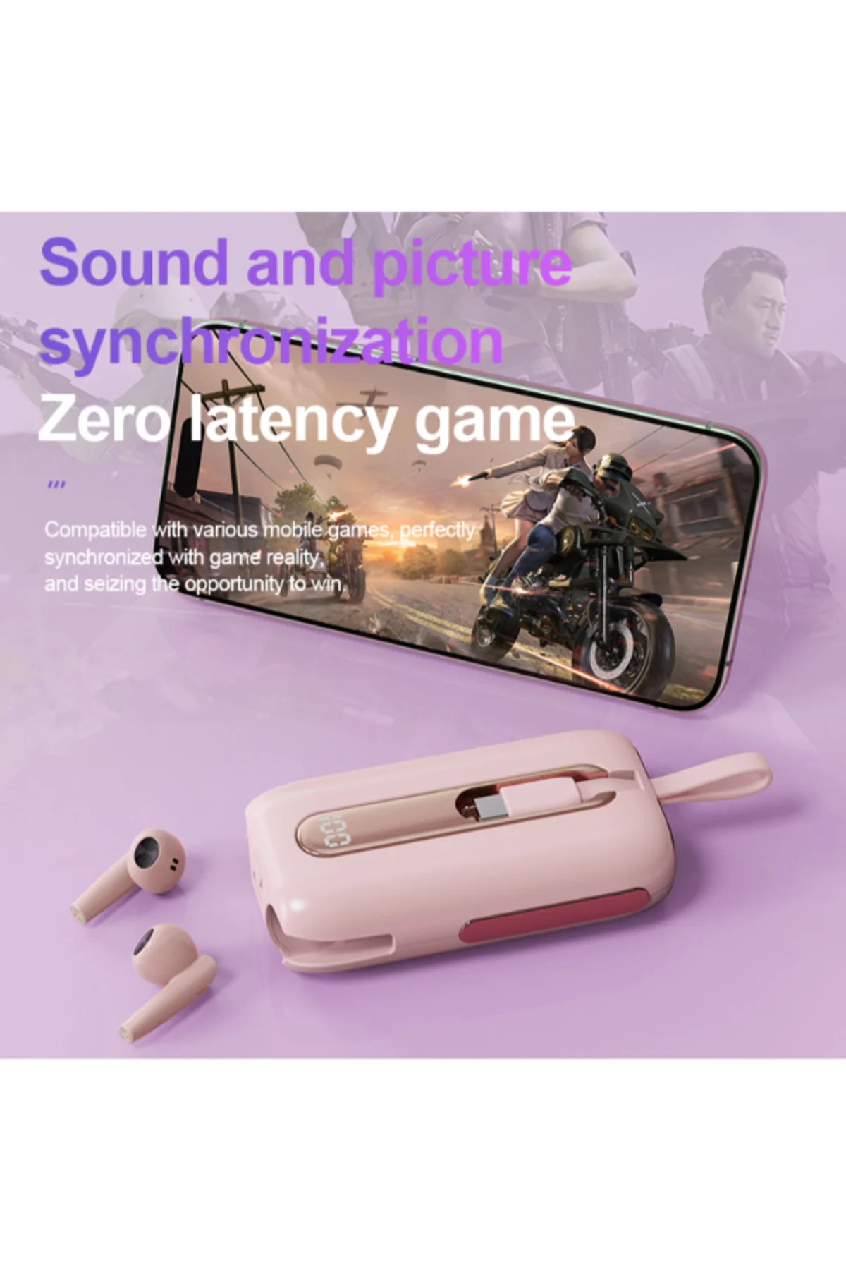 TWS-T21 POWERBANKLI KULAKİÇ İ5200 MAH BATARYALI LİGHTNİNG VE TYPE-C KABLOLU OYUNCU KULAKLIĞI