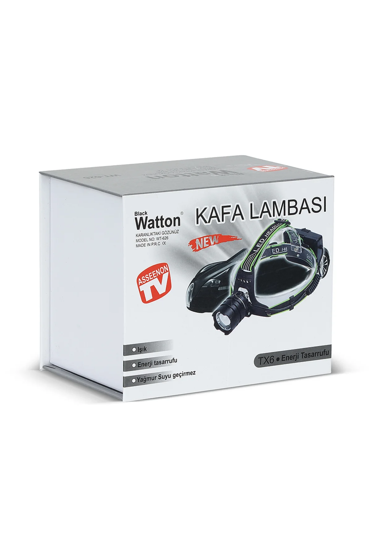 TX6 LED ŞARJLI KAFA LAMBASI WATTON WT-626 Siyah