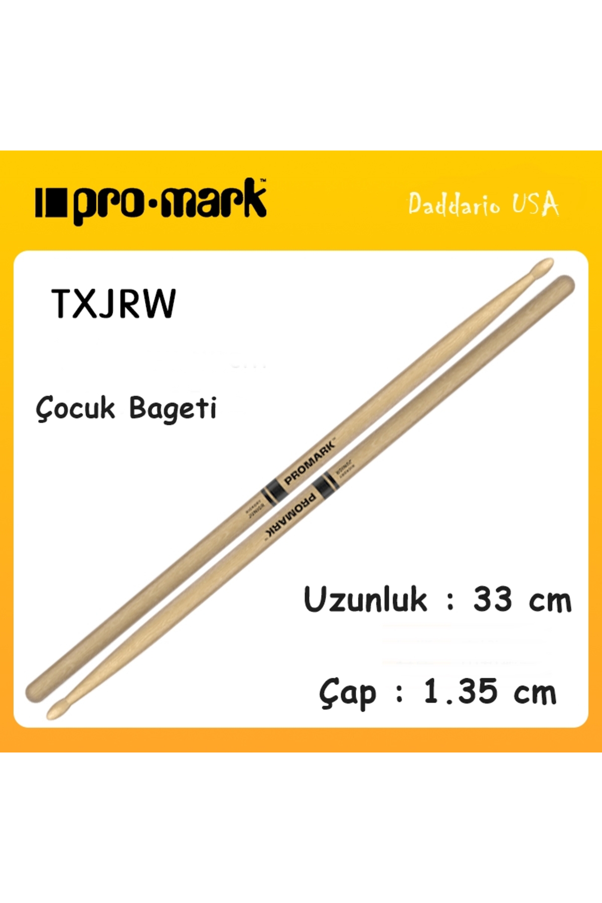 TXJRW FUTURE PRO JUNIORS HICKORY ÇOCUK BAGET 33 CM