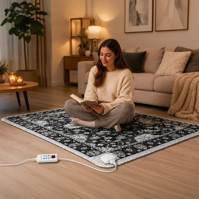 TY-1*2 859W 100X200CM Isıtmalı Pad Halı - Dijital Termostatlı Karbon Kristal Teknolojisi