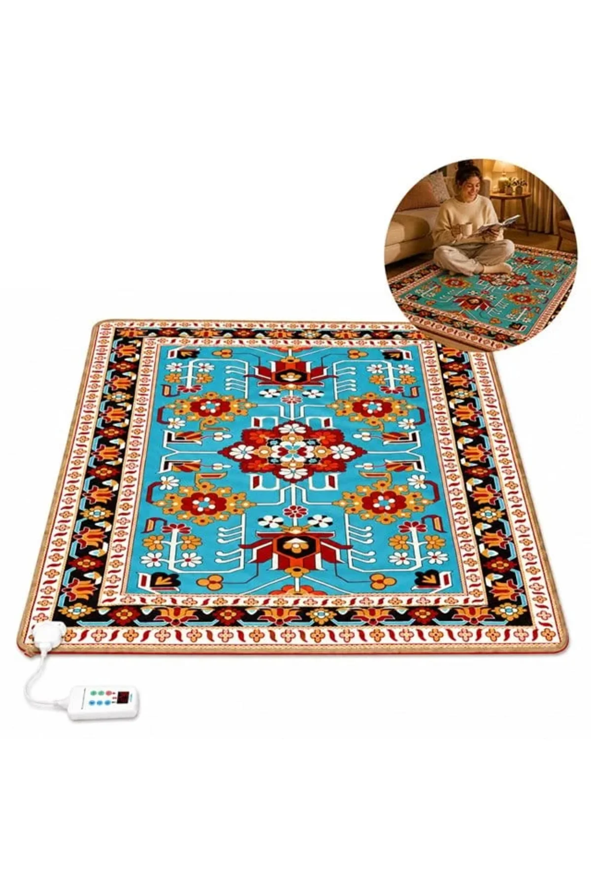TY-2*2 1599W 200x200cm Isıtmalı Pad Halı - Dijital Termostatlı Karbon Kristal Teknolojisi