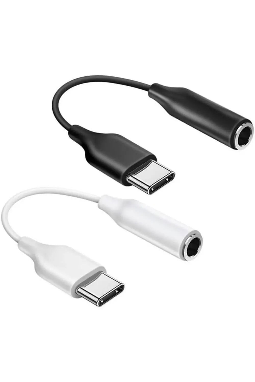 TYP-C İçin 3.5mm Kulaklık ve Mikrofon Adaptörü Siyah (Siyah) 1175