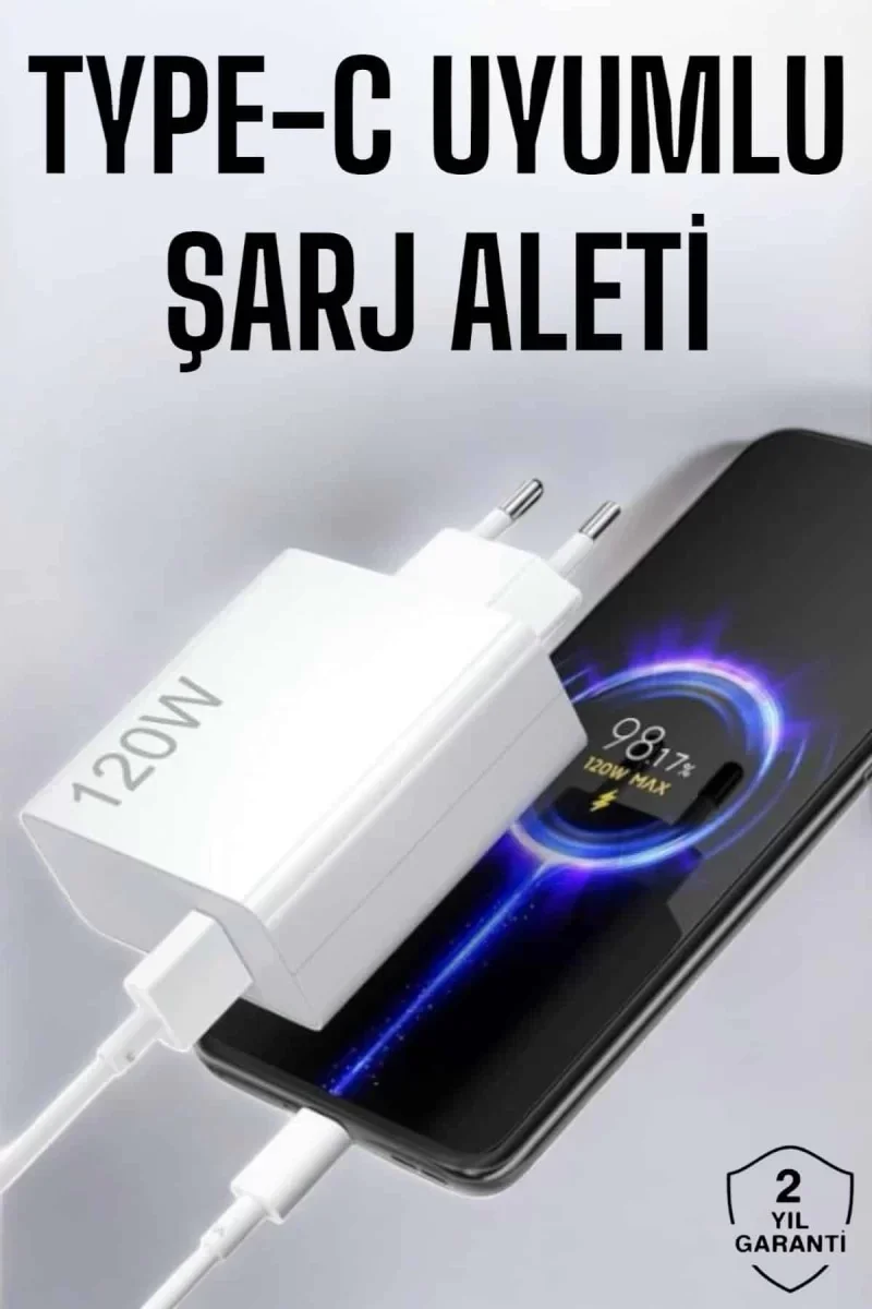 Type-C 120W Şarj Aleti Hızlı Şarj Turbo - Lisinya
