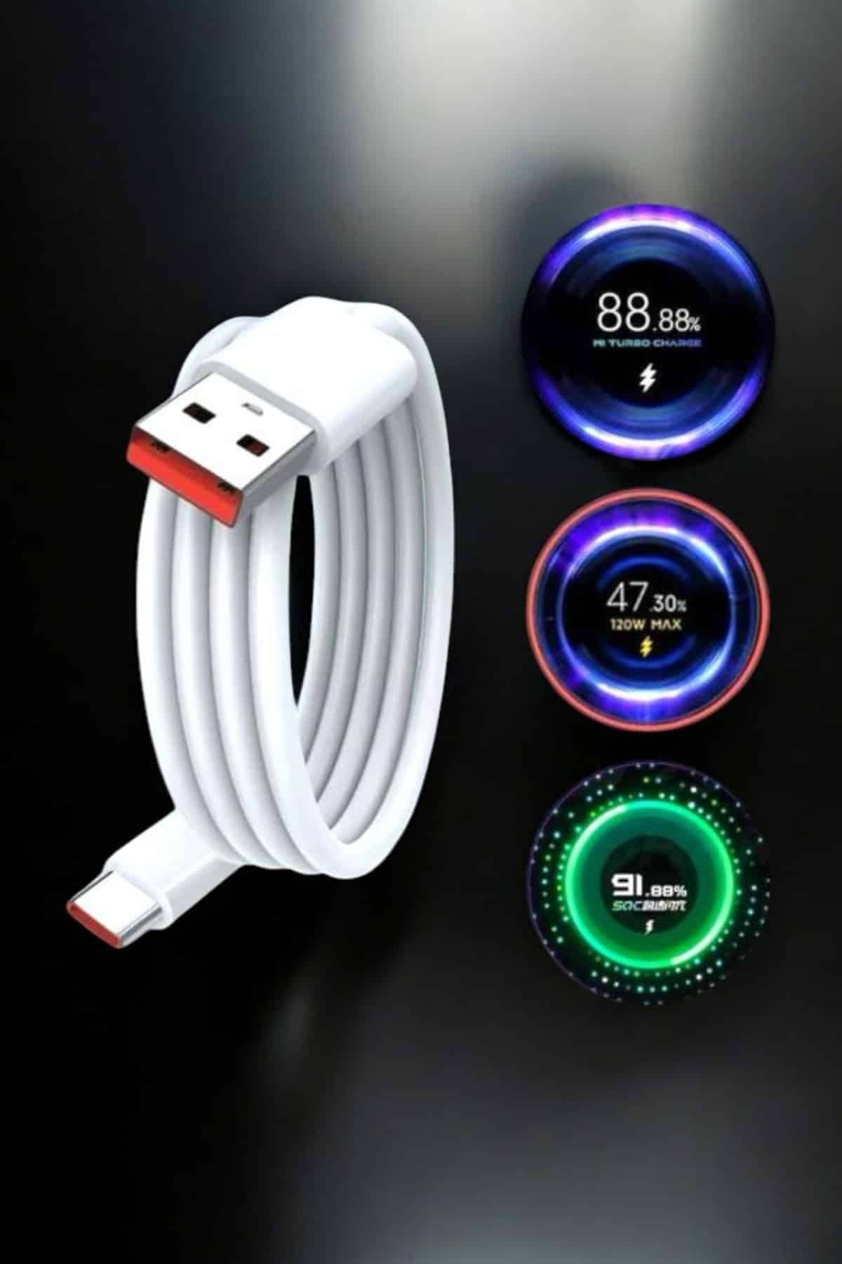 Type-C 120W Şarj Aleti Hızlı Şarj Turbo - Lisinya Type-C 120W Şarj Aleti Hızlı Şarj Turbo - Lisinya