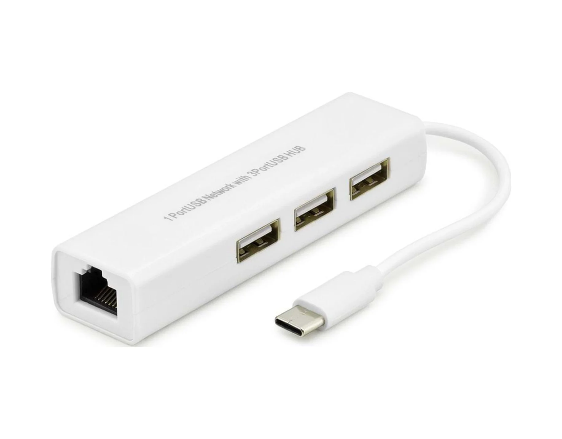 Type-c 3.1 Hub Ethernet 4 Port Beyaz Hdx7007