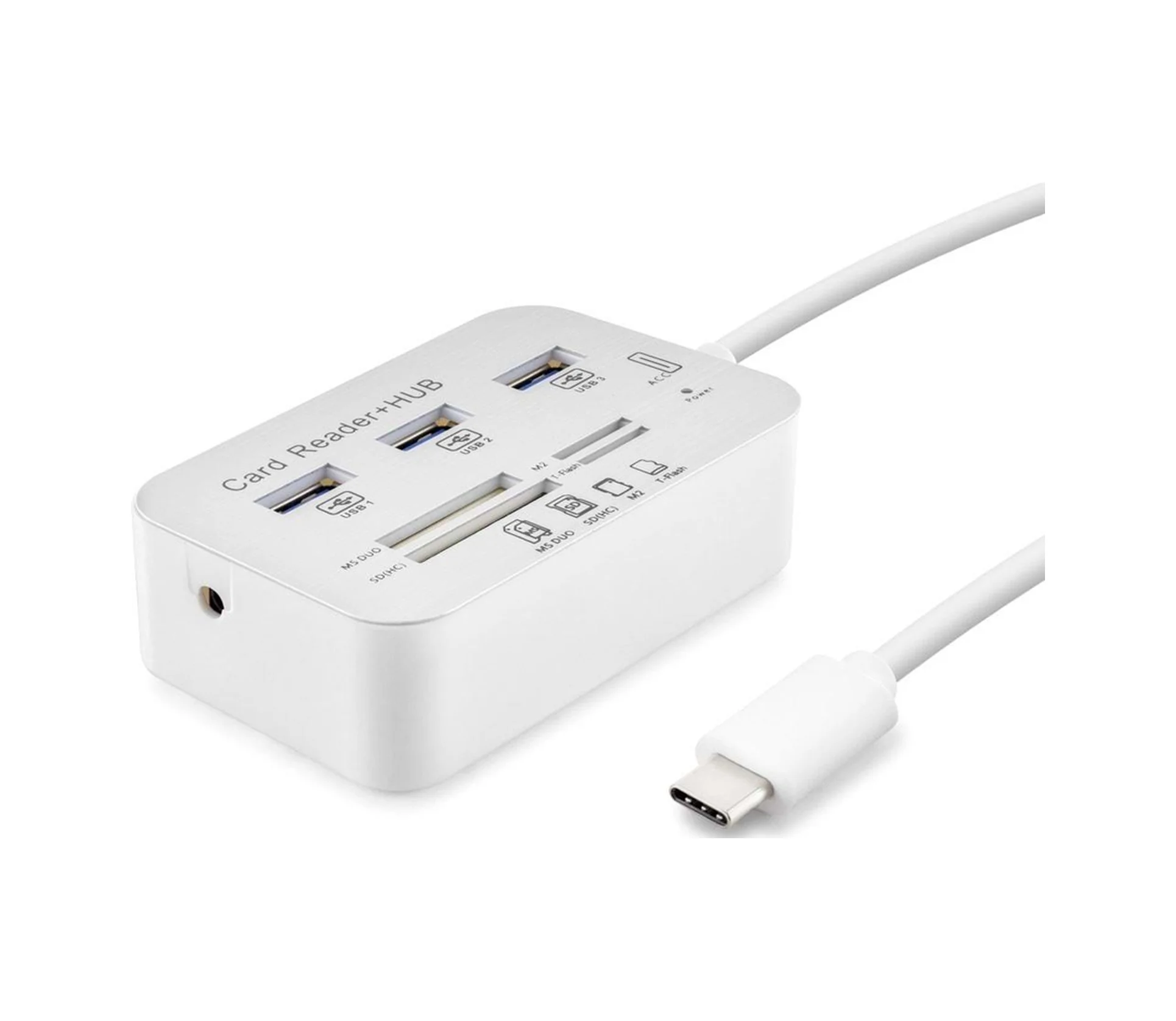 Type-c 3.1 Hub Kart Okuyucu 7 Port 5 Gbps Beyaz Hdx7029