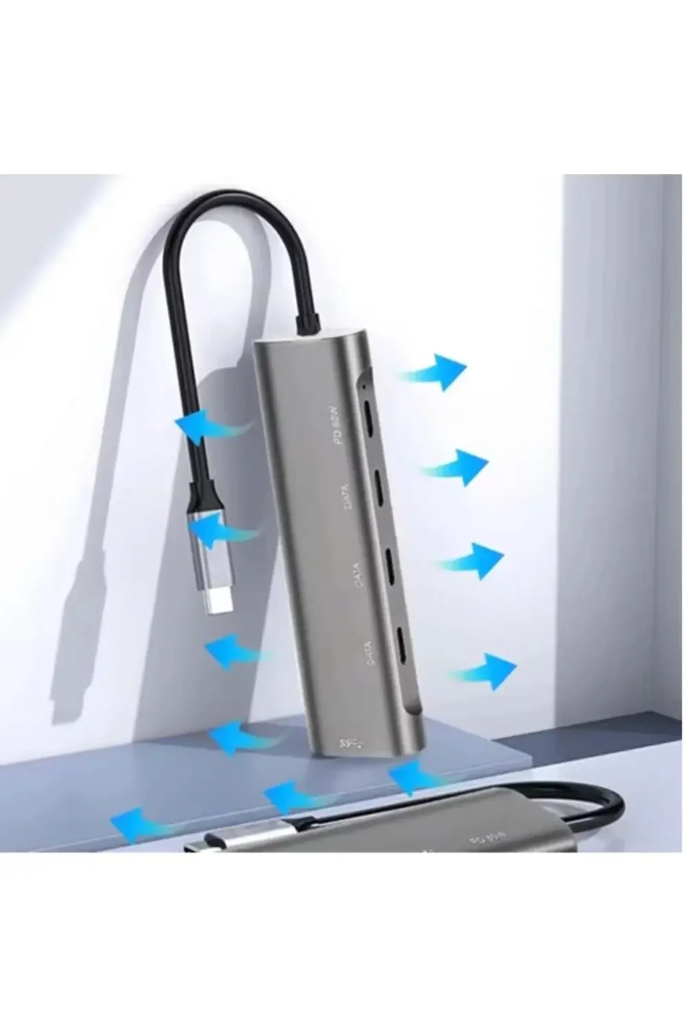 Type-C 4 Port Type-C Dişi Çoklayıcı USB 3.0 10Gbps Data | PD 60W