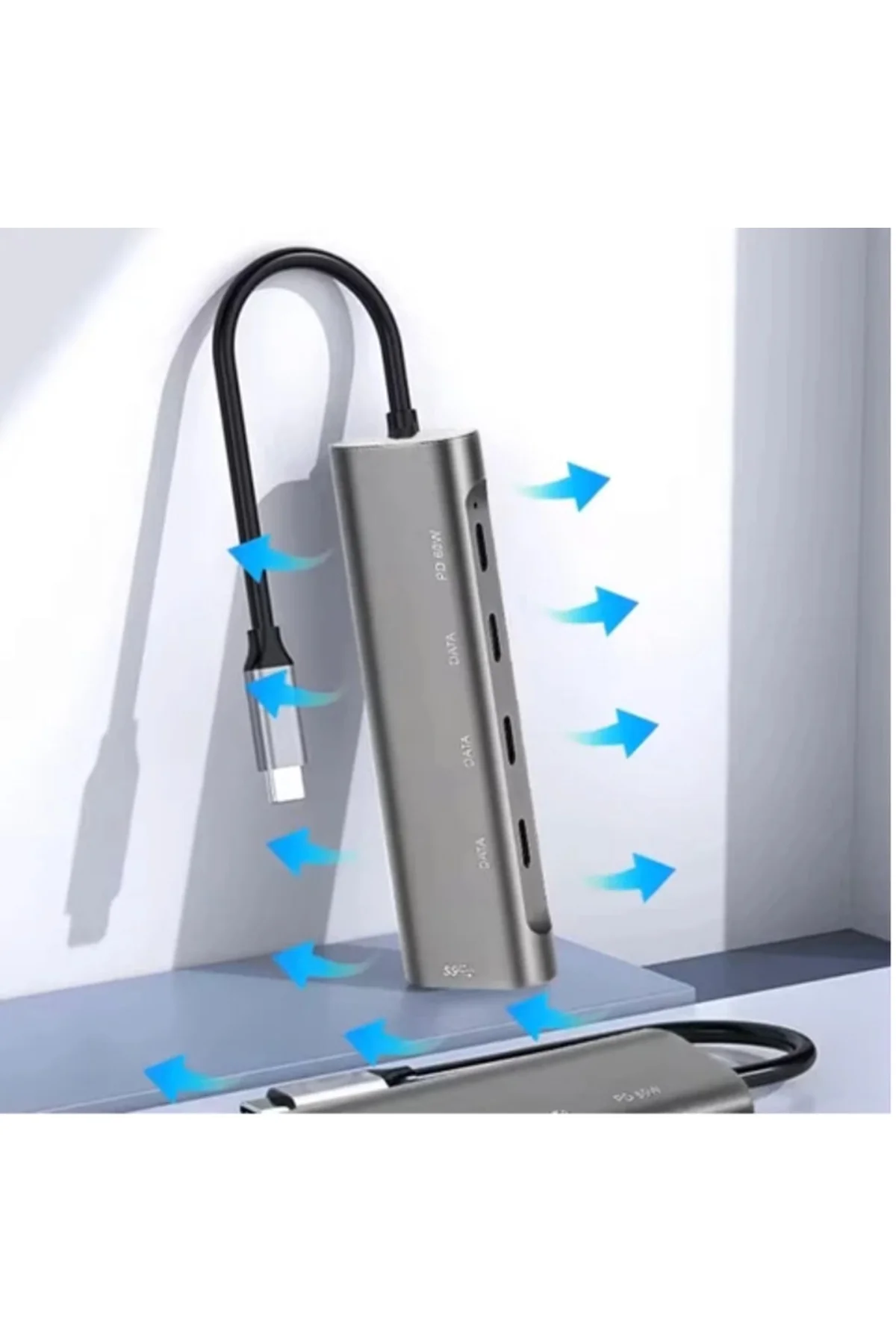 Type-C 4 Port Type-C Dişi Çoklayıcı USB 3.0 10Gbps Data | PD 60W Type-C 4 Port Type-C Dişi Çoklayıcı USB 3.0 10Gbps Data | PD 60W