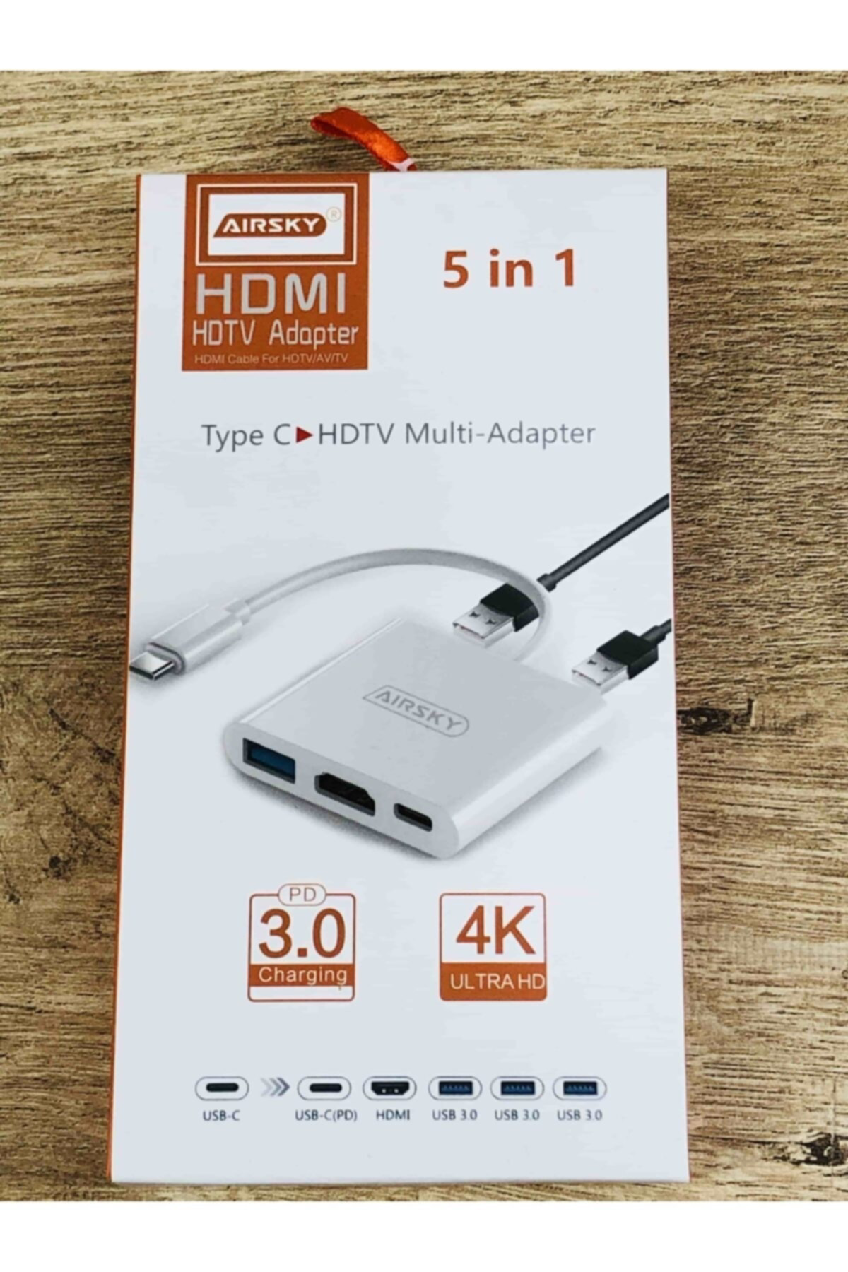 Type-c 5in1 Usb C 3.0 Multi Çevirici Adaptör Çoklayıcı Çoğaltıcı 