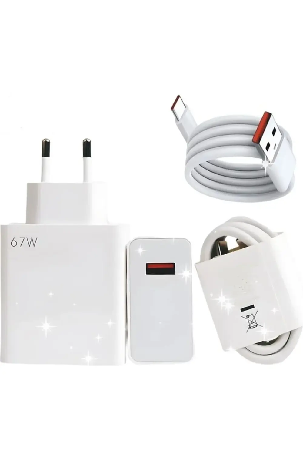 Type-C 67W (Watt) Ultra Hızlı Şarj Aleti Adaptör Kablo Set