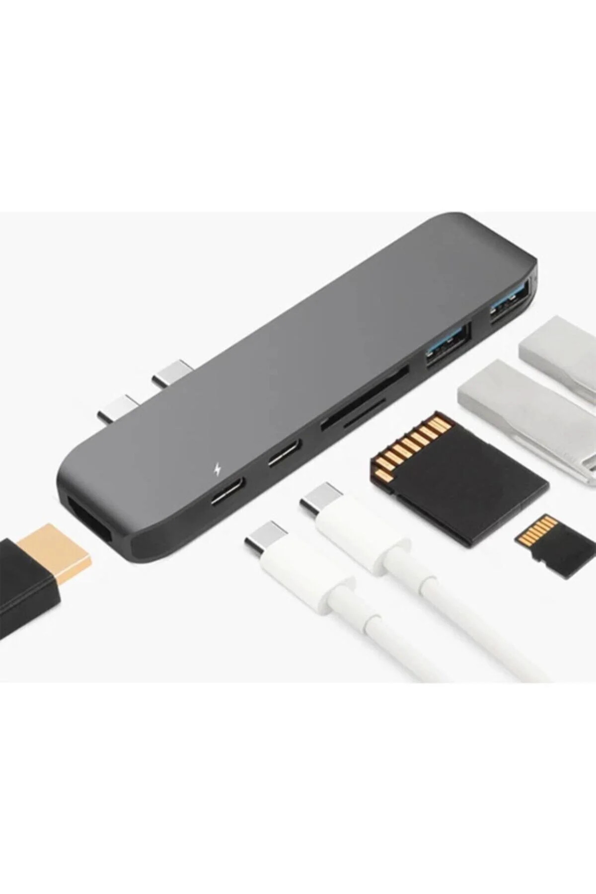 Type C 7 In1 Macbook Uyumlu 4k Hdmi-kart Okuyucu- 100w Type C