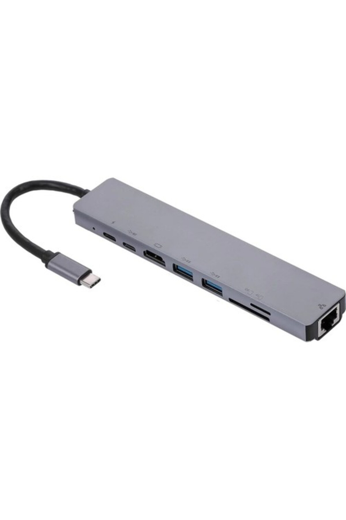 Pamir Type C 8 Port 4K Hdmi -Usb 3.0-Typc-C Kart Okuyucu