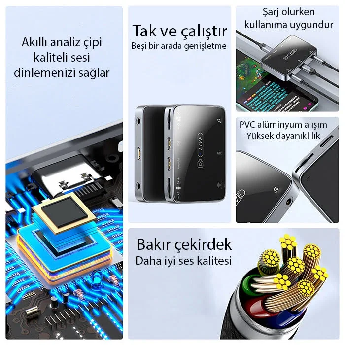 Type-C Canlı Yayın Dönüştürücüsü 2’li Set - 99% Uyumlu Mobil Streaming
