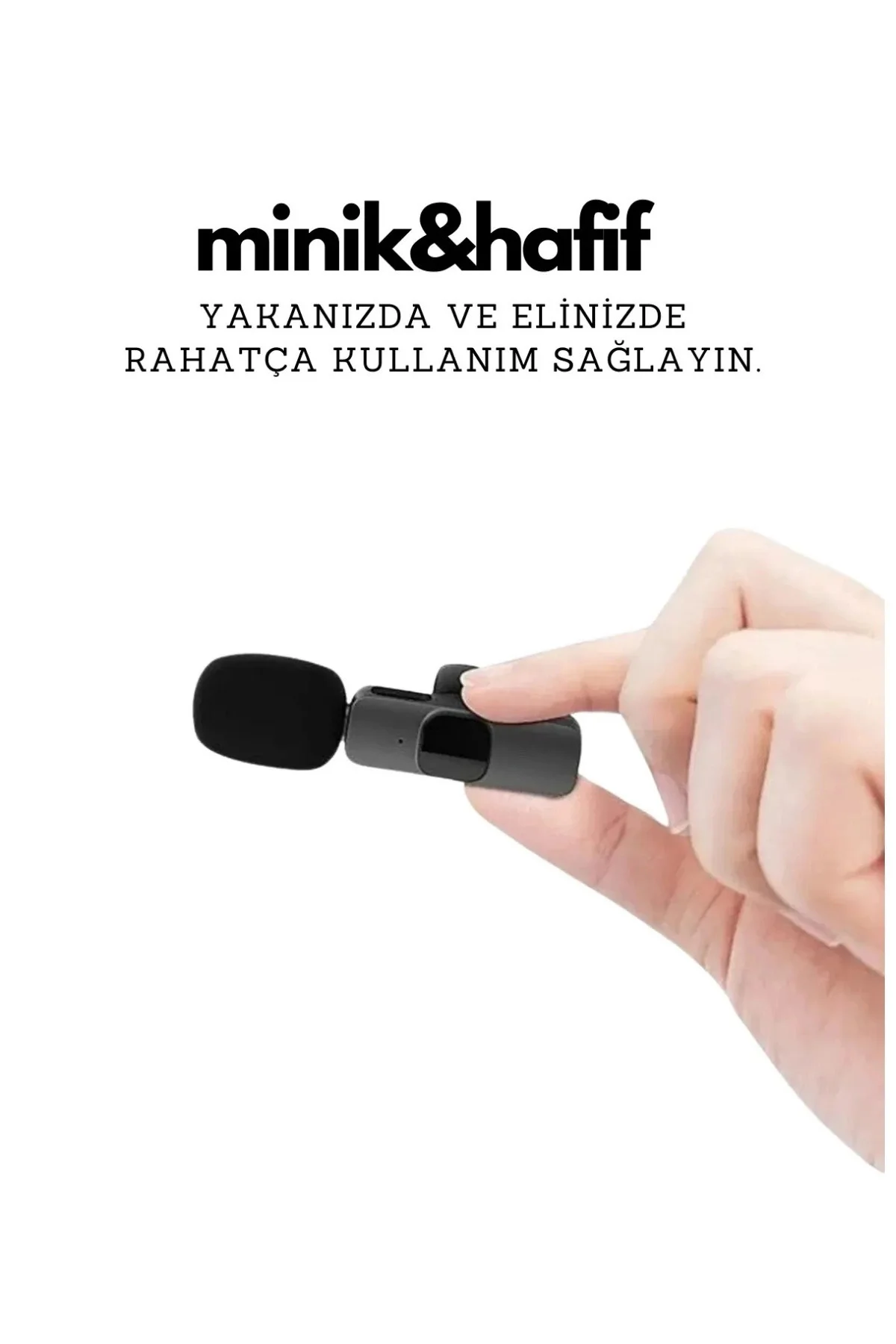 Type-c Çiftli Kablosuz Yaka Mikrofon Seti Telefon Vlog Canlı Yayı