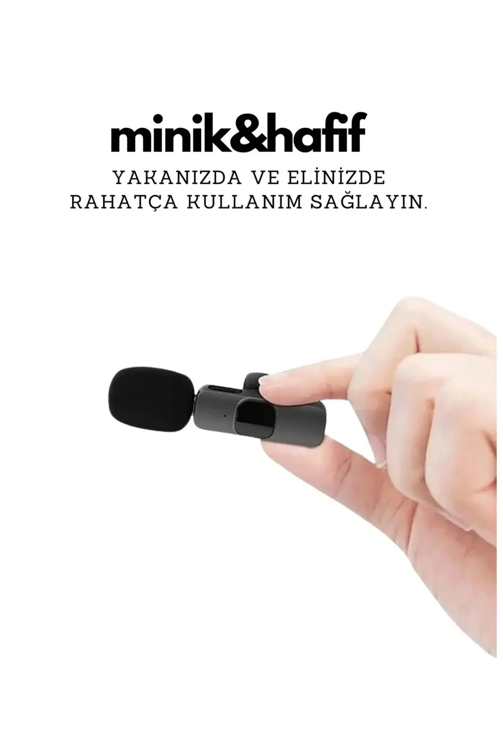 Type-c Çiftli Kablosuz Yaka Mikrofon Seti Telefon Vlog Canlı Yayı