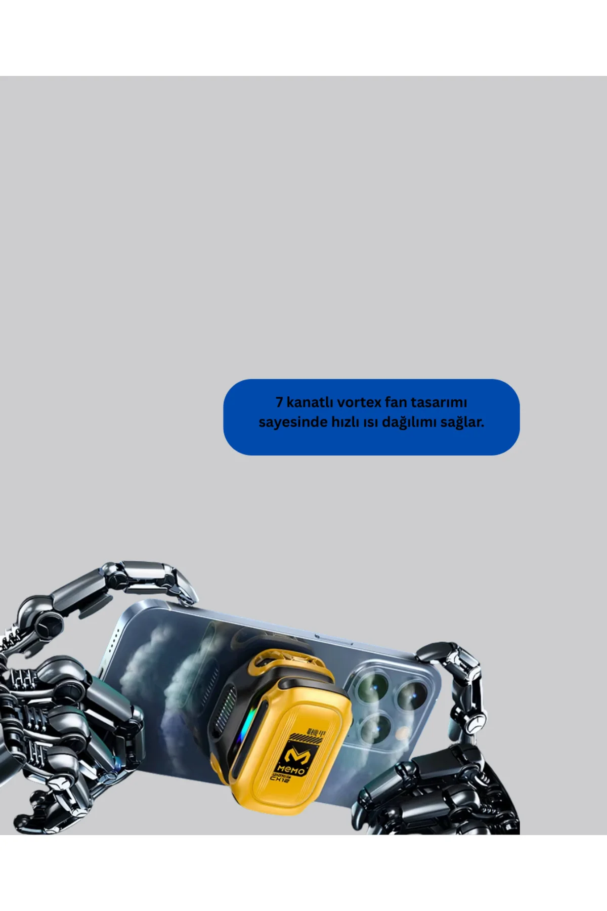 Type-C Girişli AI Modlu Yüksek Performanslı Telefon Soğutucu