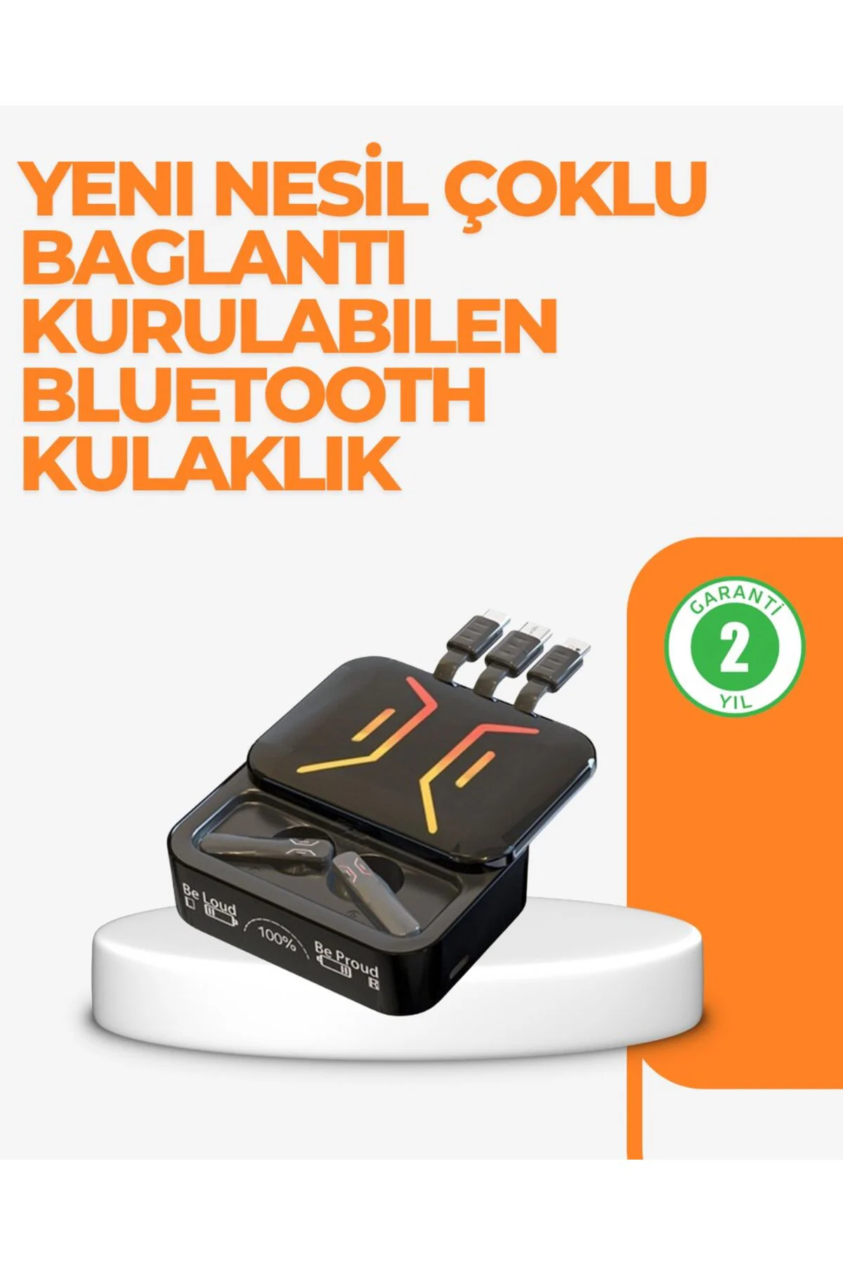 Type-C Girişli Bluetooth Kulaklık – Uzun Bekleme Süresi