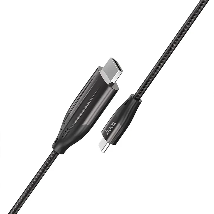 Type-C - HDMI 4K@30Hz Kablo - 2m Uzun Naylon Örgülü Ses-Görüntü Aktarım