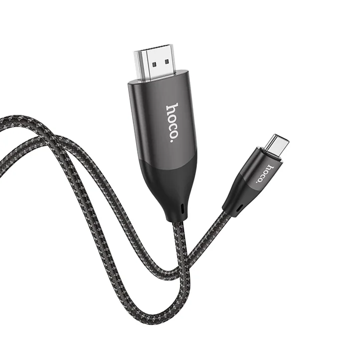 Type-C - HDMI 4K@30Hz Kablo - 2m Uzun Naylon Örgülü Ses-Görüntü Aktarım