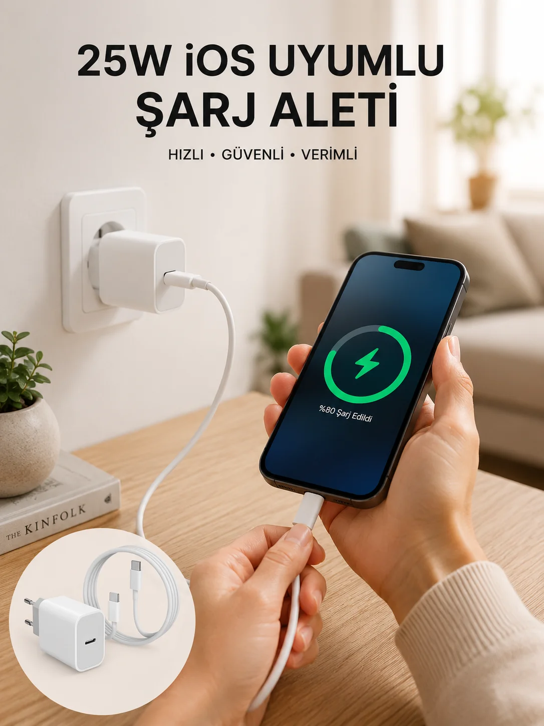 Type-C Hızlı Şarj Özellikli Cihazı USB-C Kablo Dahil Fiyatı, Yorumları ve Özellikleri