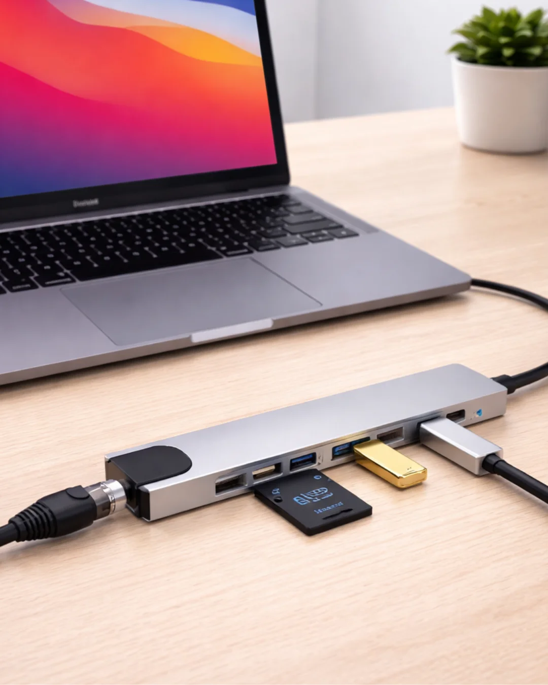 Type C Hub Çoklayıcı 8 Port USB HDMI RJ45 Kart Okuyucu Fiyatı, Yorumları ve Özellikleri