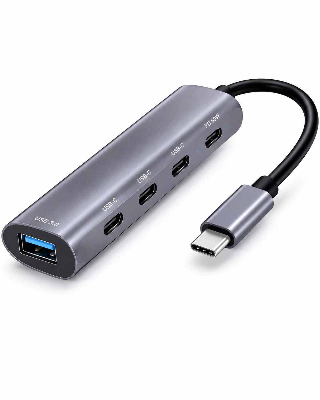 Type-C Hub Pd Usb 3.0 Usb-C 5 Port 60W Gri HDX7895