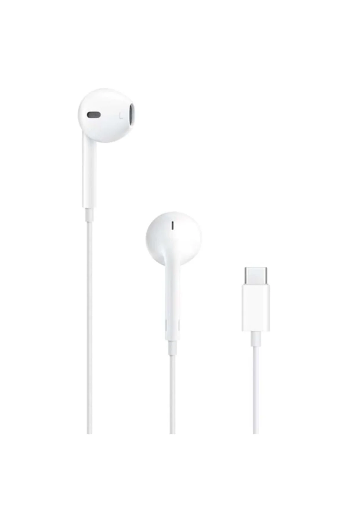Type-C Kablolu Kulak İçi Kulaklık iPhone 17 Pro Max Uyumlu Beyaz,