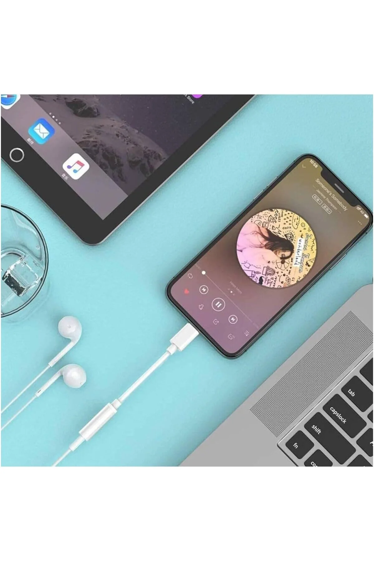 Type-C Kablolu Kulak İçi Kulaklık iPhone 17 Pro Max Uyumlu Beyaz,