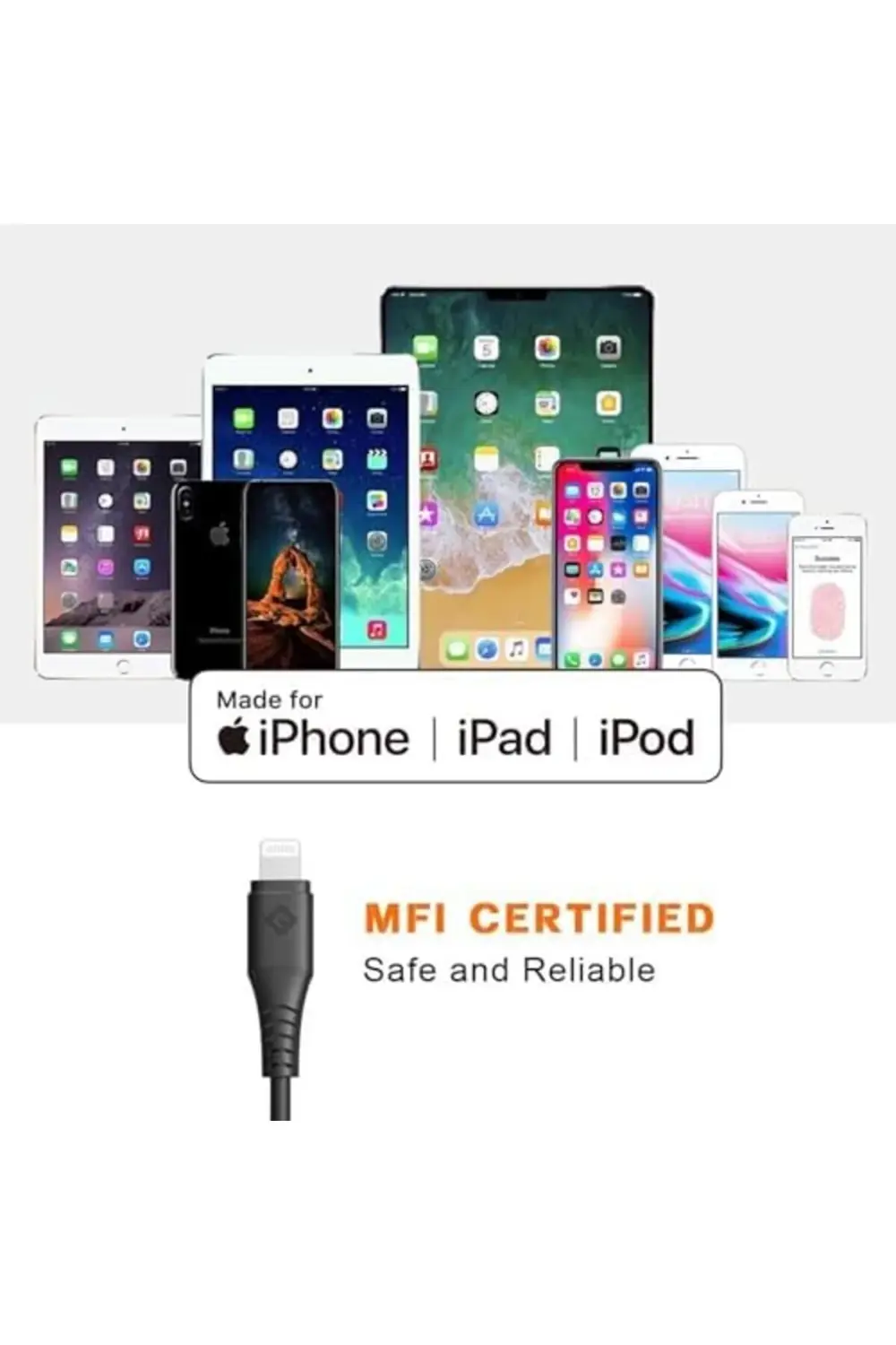 Type-C Lightning Hızlı Şarj Kablosu Beyaz 1.2 Metre 1181191