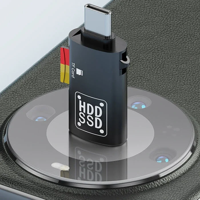 Type-C OTG Adaptörü - USB ve TF Kart Okuyucu ile Telefonunuzu Bilgisayara Dönüştürün