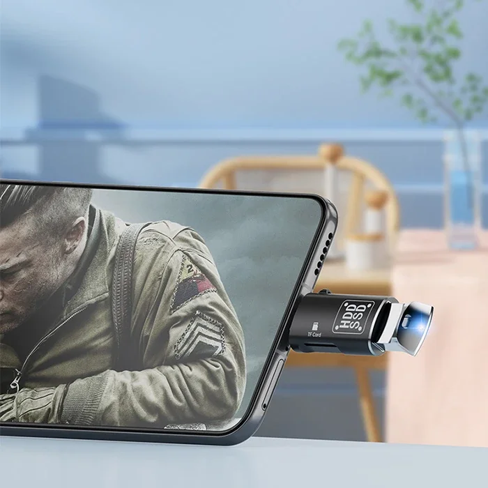 Type-C OTG Adaptörü - USB ve TF Kart Okuyucu ile Telefonunuzu Bilgisayara Dönüştürün