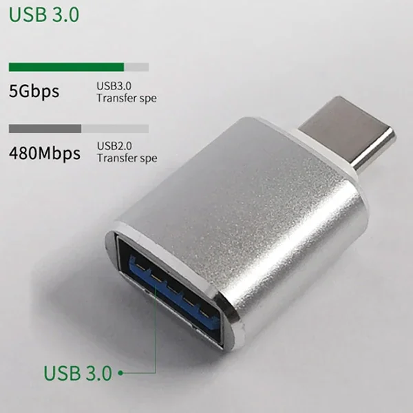 Type-C OTG Adaptörü - USB-C Dönüştürücü (5 g Alüminyum)