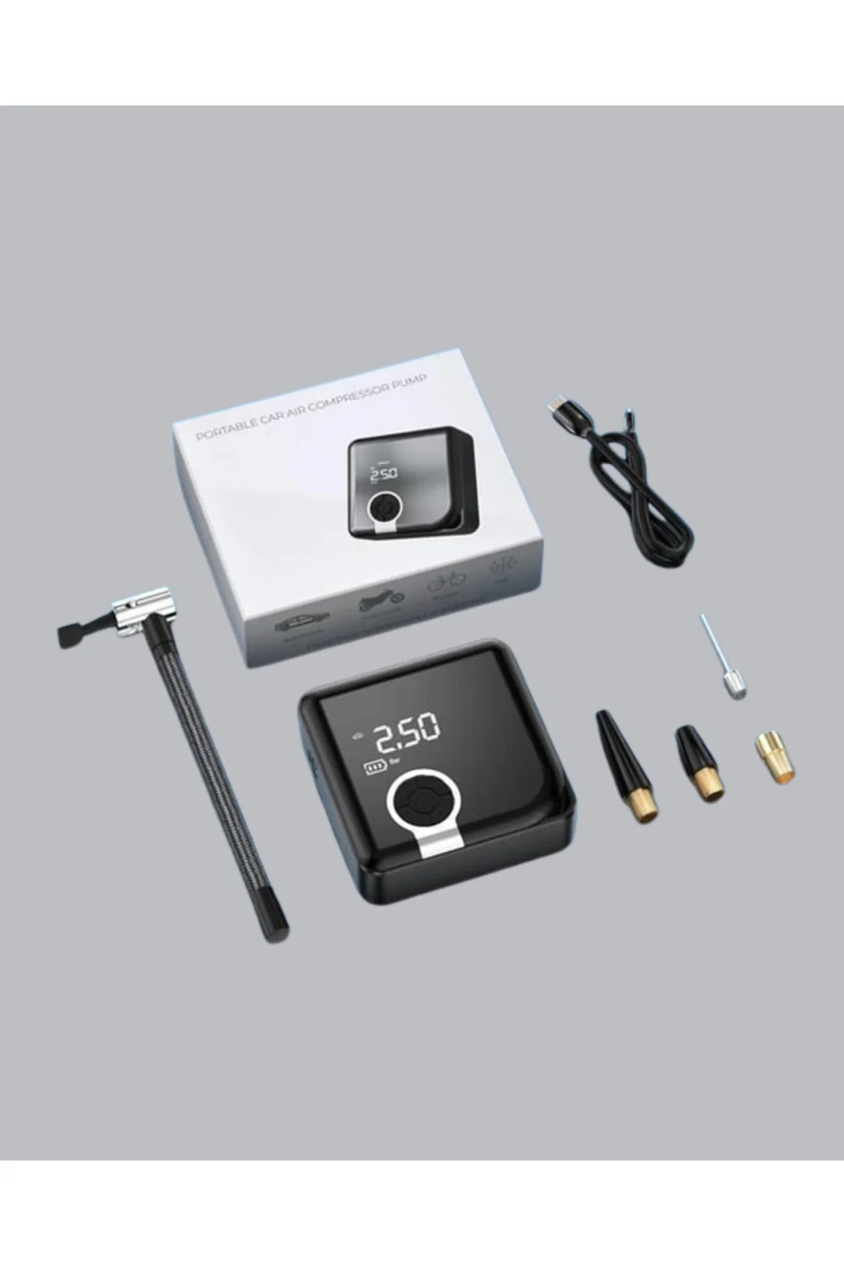 Type-C Şarj Girişli Taşınabilir Elektrikli Hava Pompası - Lisinya