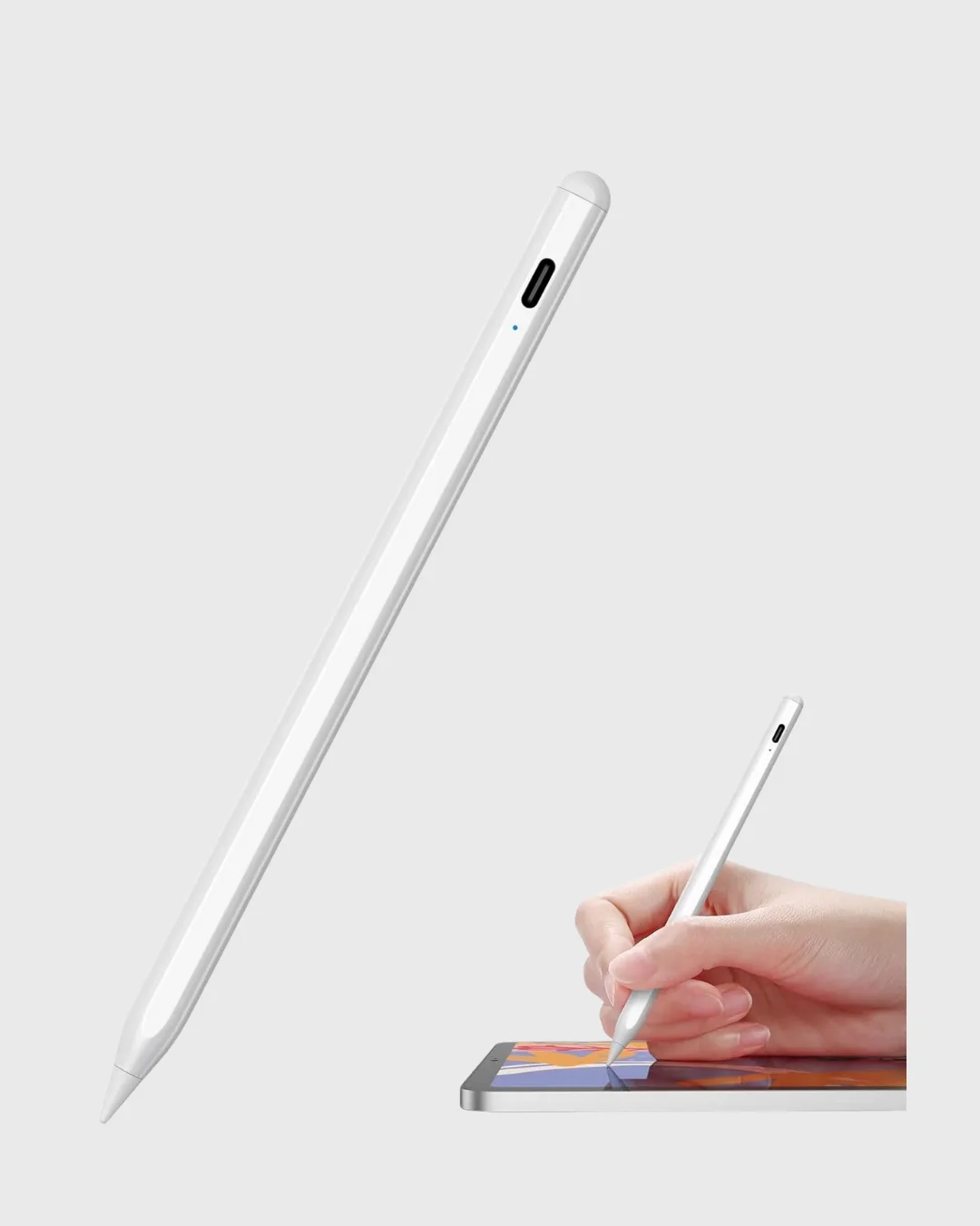 Type-C Şarjlı Dokunmatik Kalem – iPad, iPhone ve Android Uyumlu, Sessiz Çalışan
