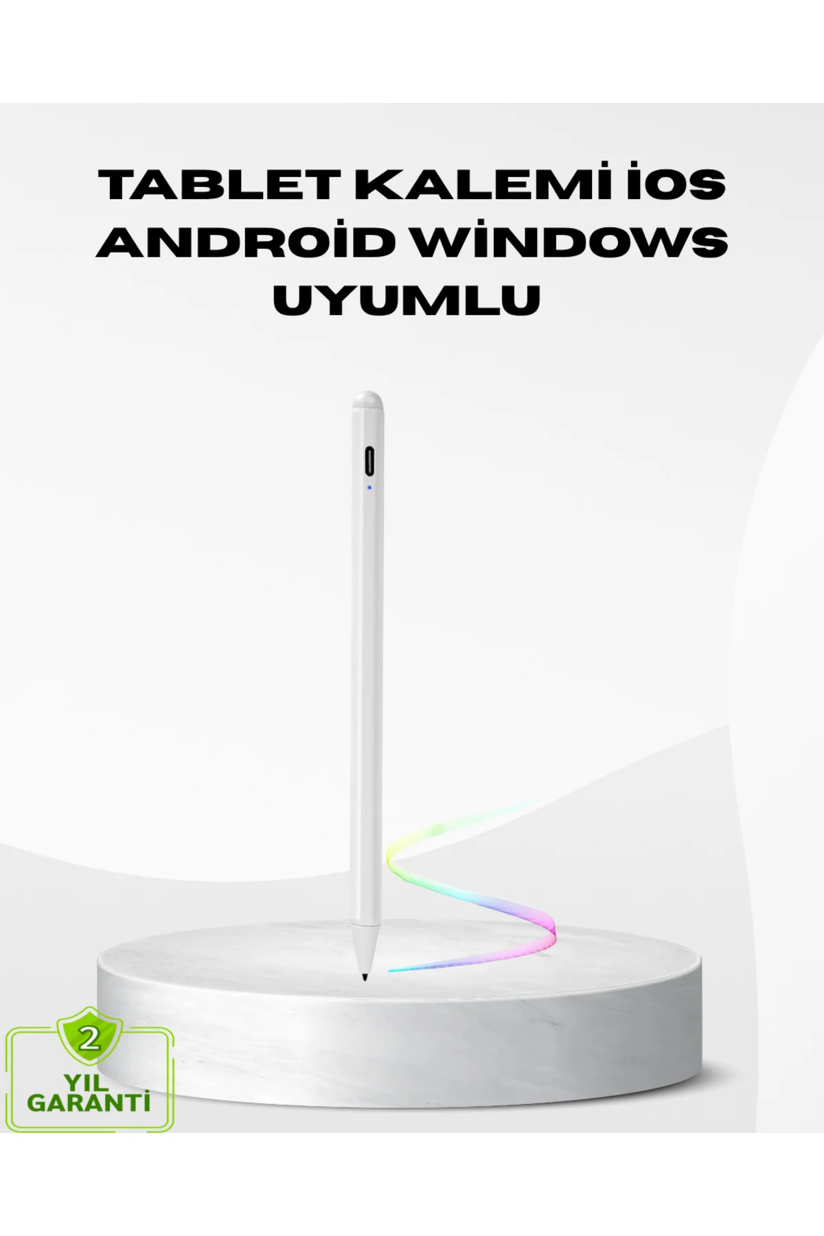 Type-C Şarjlı Dokunmatik Kalem – iPad, iPhone ve Android Uyumlu, 