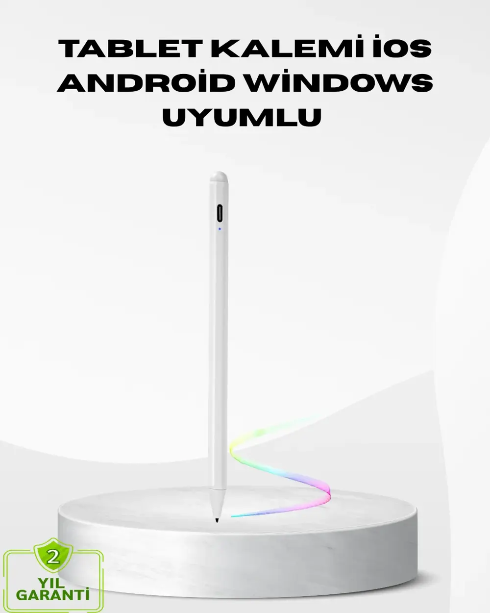 Type-C Şarjlı Dokunmatik Kalem – iPad, iPhone ve Android Uyumlu,