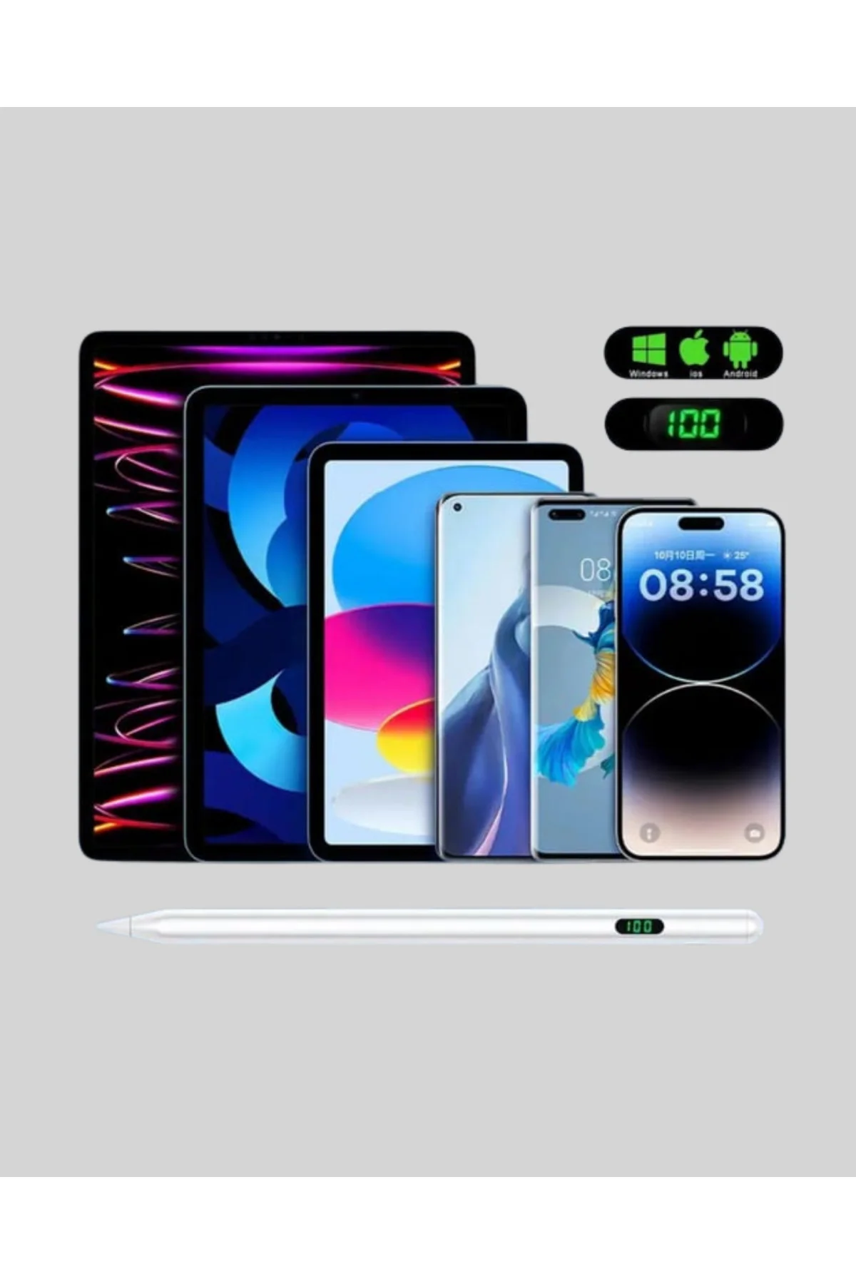 Type-C Şarjlı iPad Stylus Pen 10 Saat Dayanıklı Hassas Dokunmatik