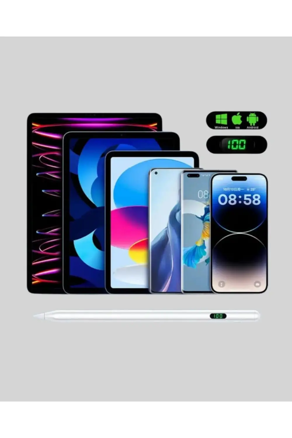 Type-C Şarjlı iPad Stylus Pen 10 Saat Dayanıklı Hassas Dokunmatik