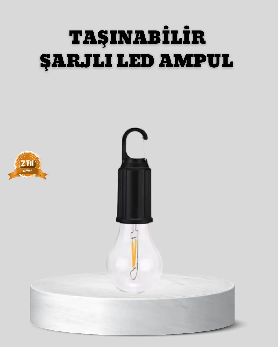 Type-C Şarjlı LED Kamp Lambası – Uzun Ömürlü Pil, Yüksek Parlaklık ve Taşınabilir Tasarım