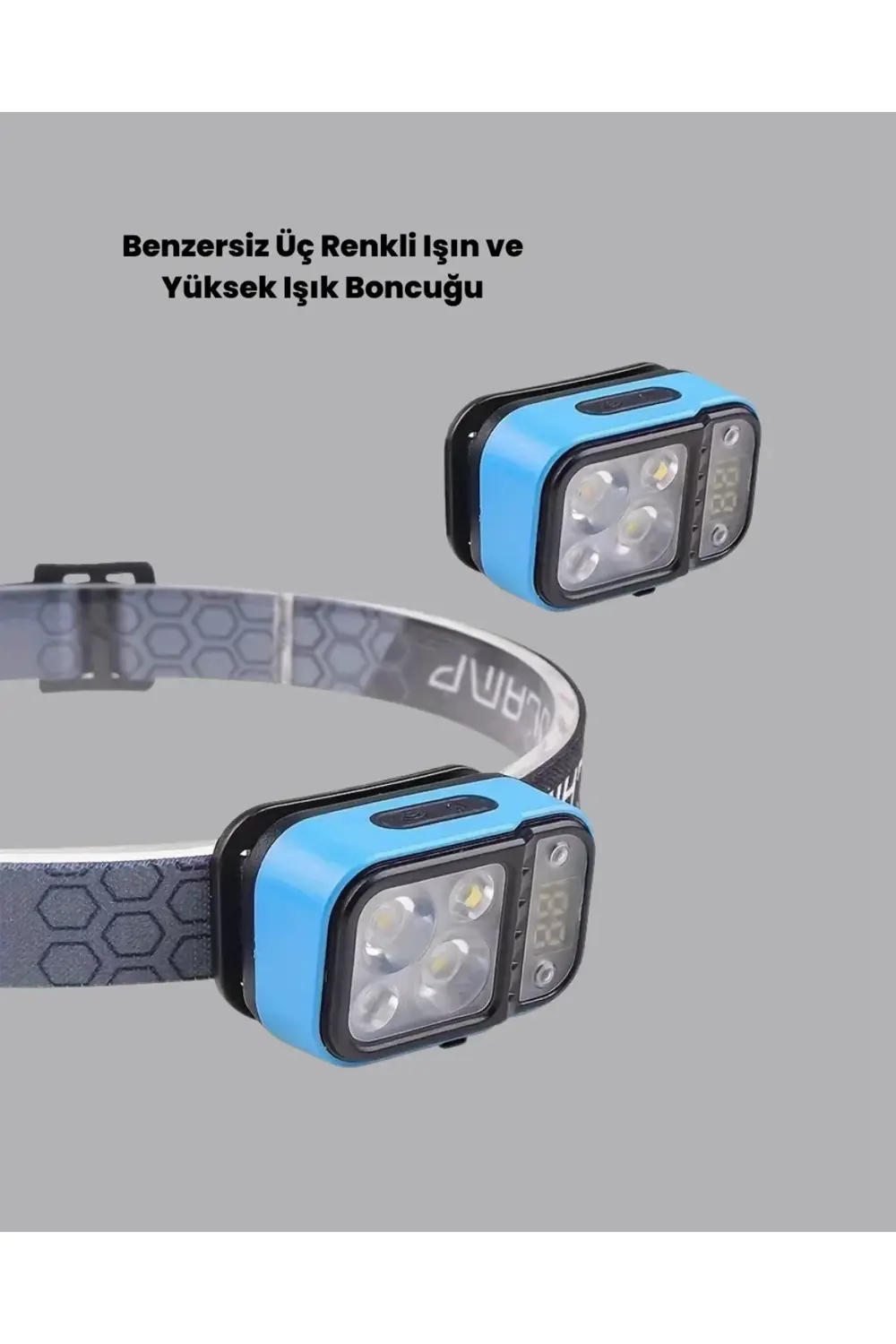 Type C Şarjlı LED Kafa Lambası Güç Göstergeli 53 Modlu