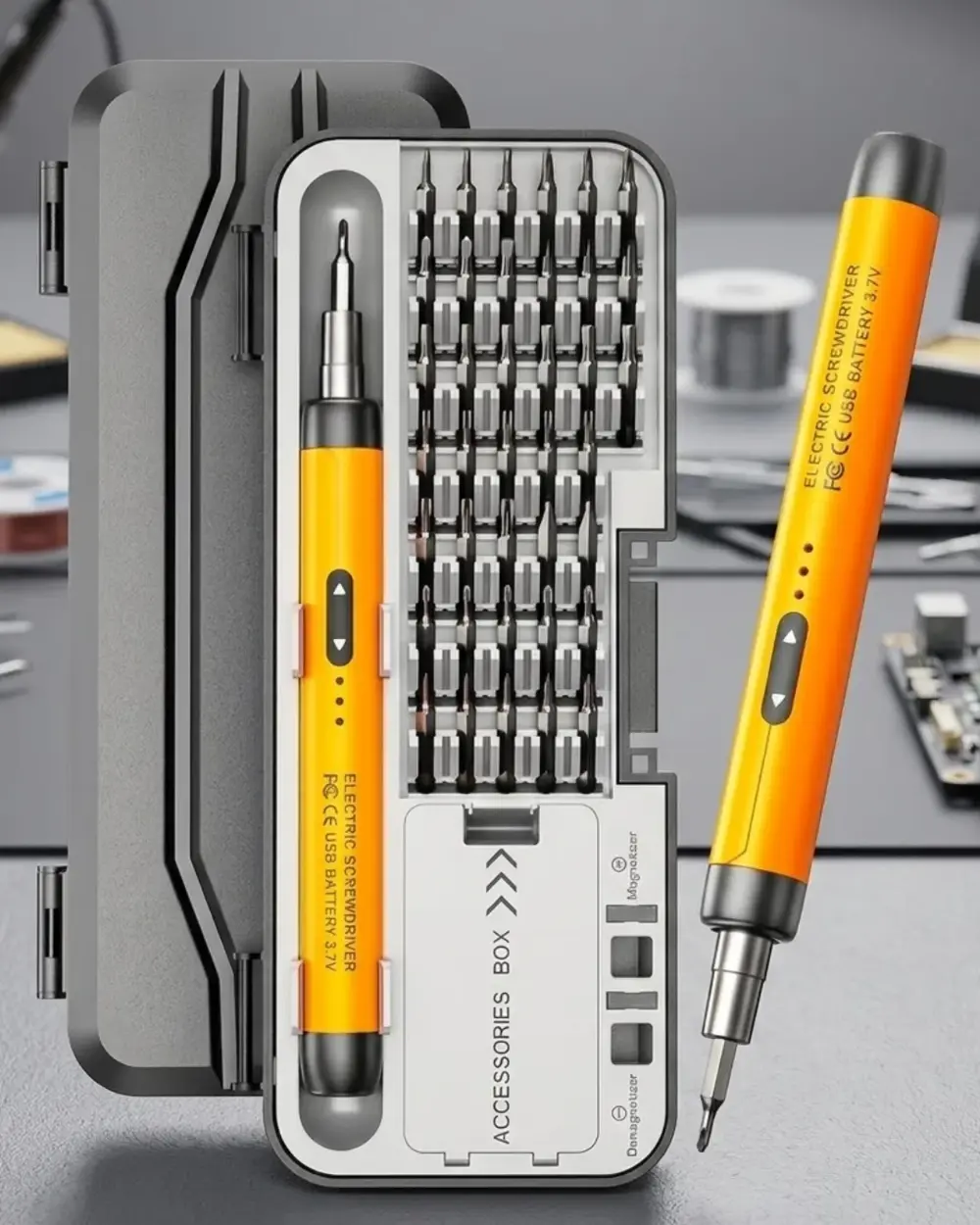 Type C Şarjlı Mini Elektrikli Tornavida 38 Uçlu Manyetik Tamir Ki