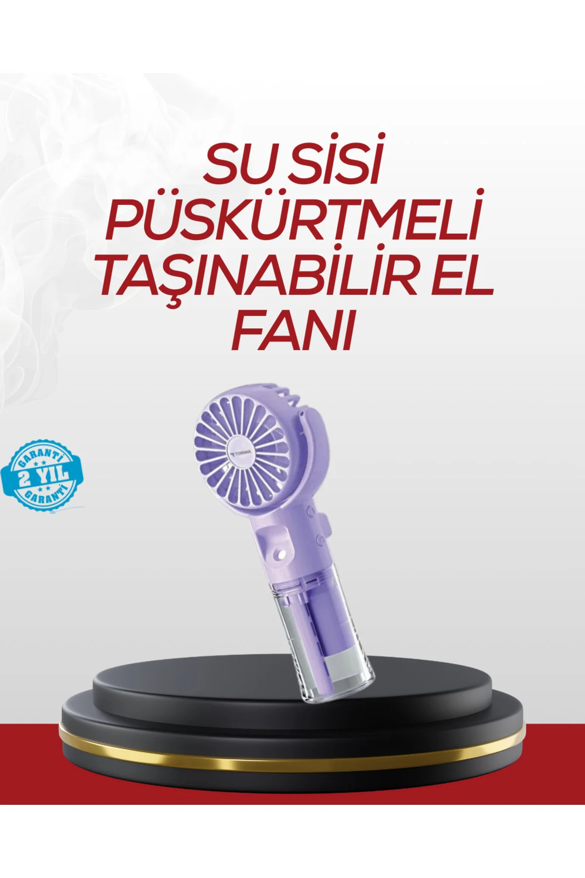 Type-C Şarjlı Taşınabilir Su Buharlı Mini Vantilatör