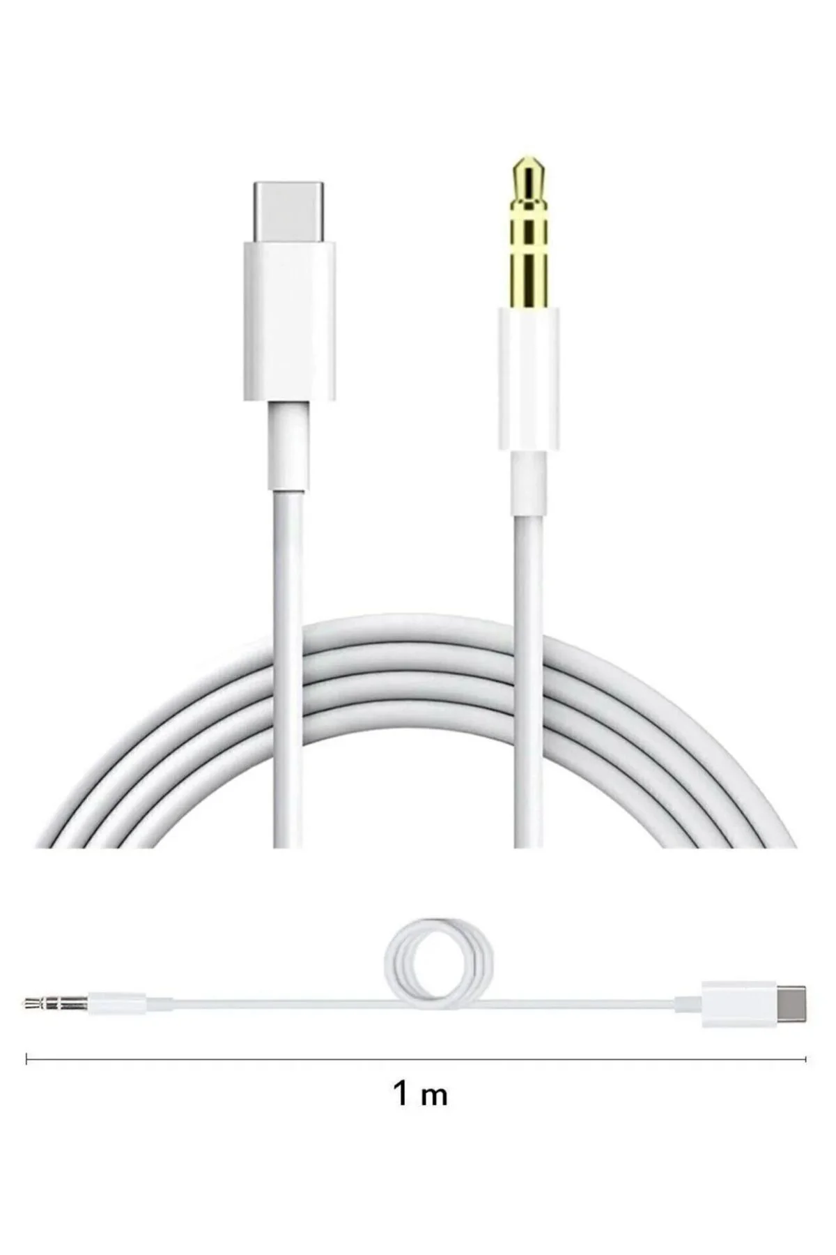 Type-c To 3.5 mm Aux Audio Kablo Araç İçi Uyumlu Aux Kablosu Araç